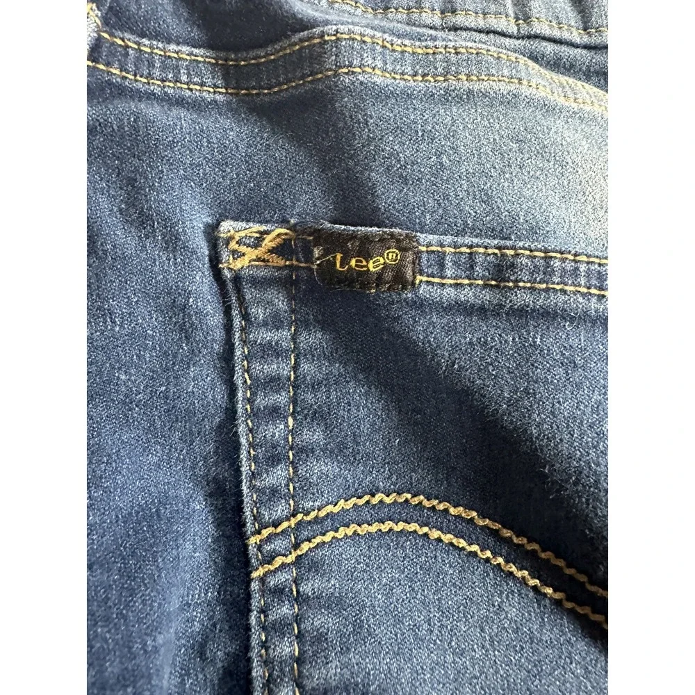 LEE Girls Slip On Jeans Size Large (14/16) Dark‎ Blue